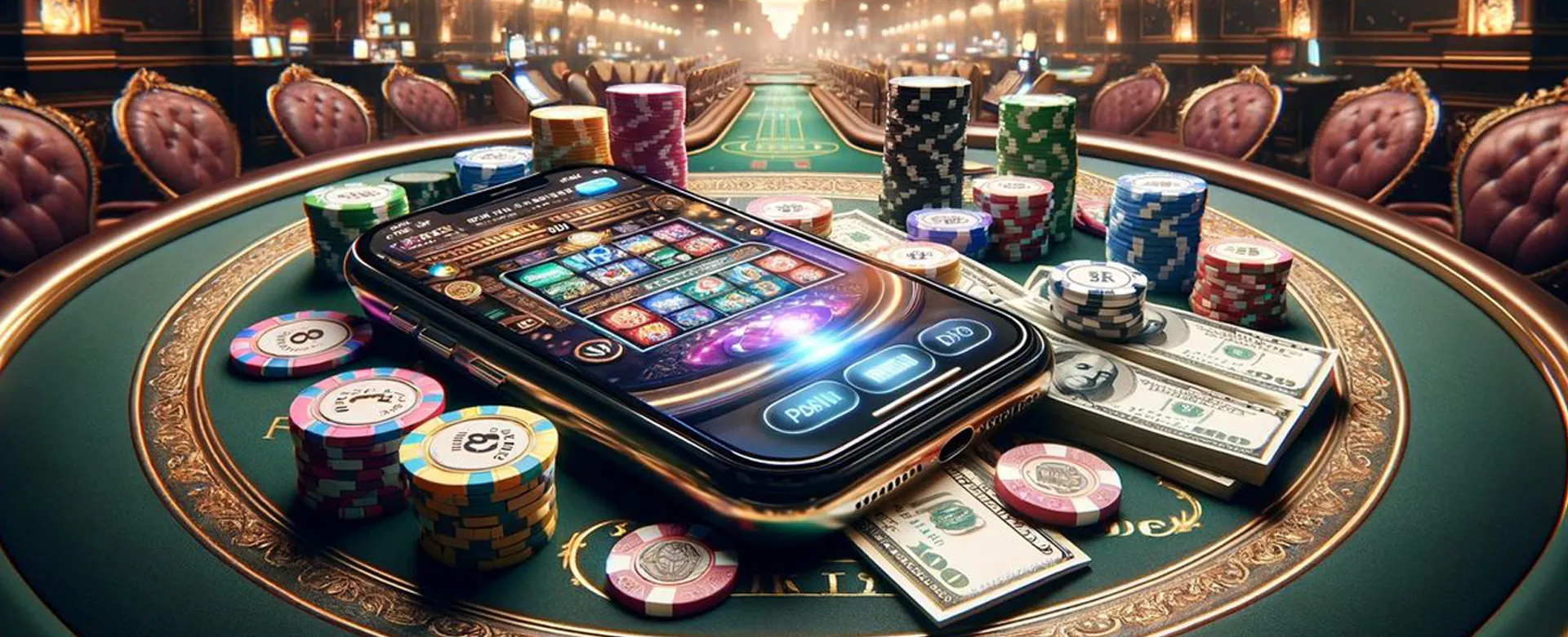 Playtime App Download on a mobile device, showcasing online casino games and sports betting in the Philippines with vibrant gold and blue colors.